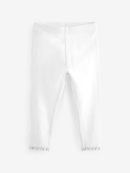 White Lace Trim Leggings (3mths-7yrs) image 1