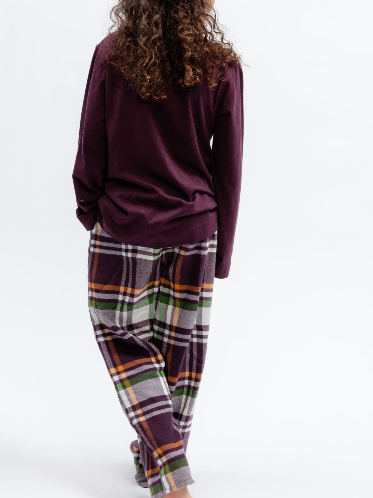 Cyberjammies Brown Jersey Top & Check Pyjamas Set - image 3