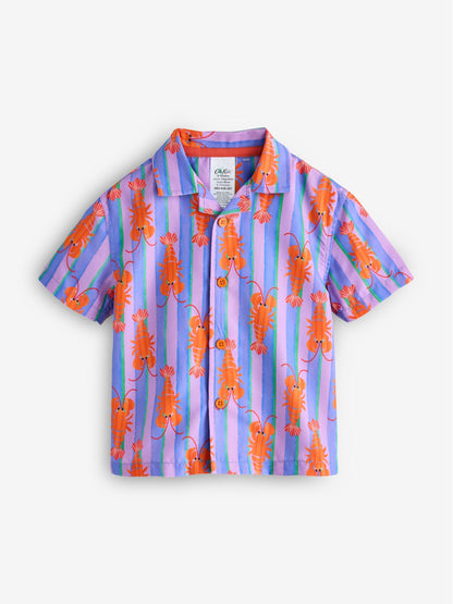 Dsiney Kidz - Pink/Lilac Lobster Stripe Printed Shirt (12mths-7yrs) image 1