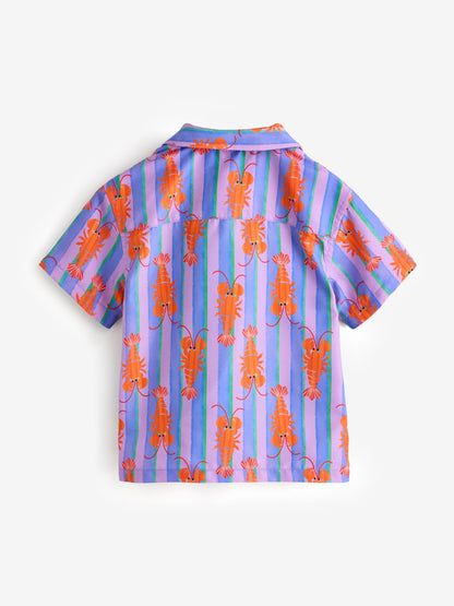 Dsiney Kidz - Pink/Lilac Lobster Stripe Printed Shirt (12mths-7yrs) image 2