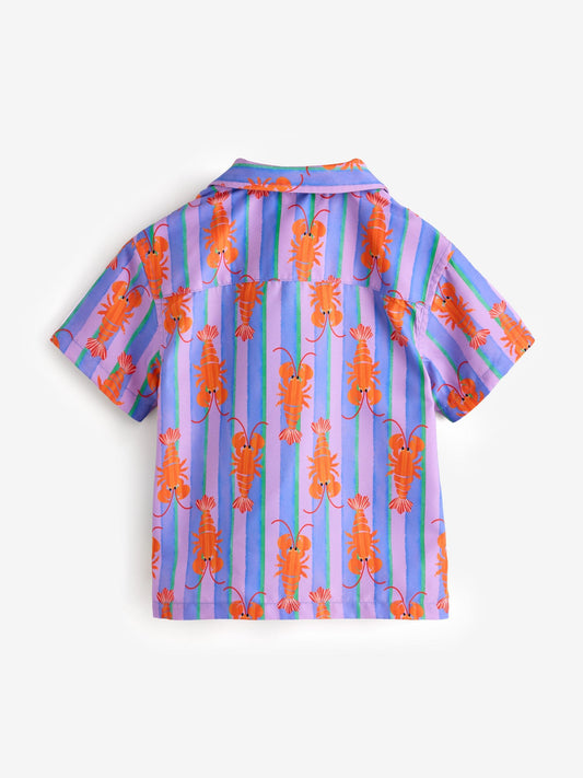 Dsiney Kidz - Pink/Lilac Lobster Stripe Printed Shirt (12mths-7yrs) image 2