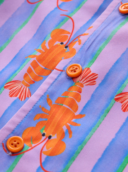 Dsiney Kidz - Pink/Lilac Lobster Stripe Printed Shirt (12mths-7yrs) image 4