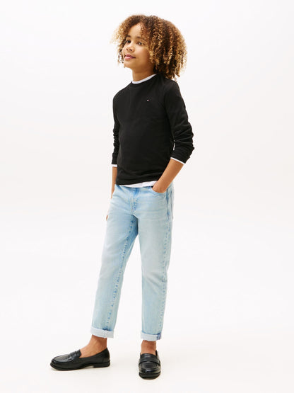 Tommy Hilfiger Black Basic Long Sleeve Top image 3