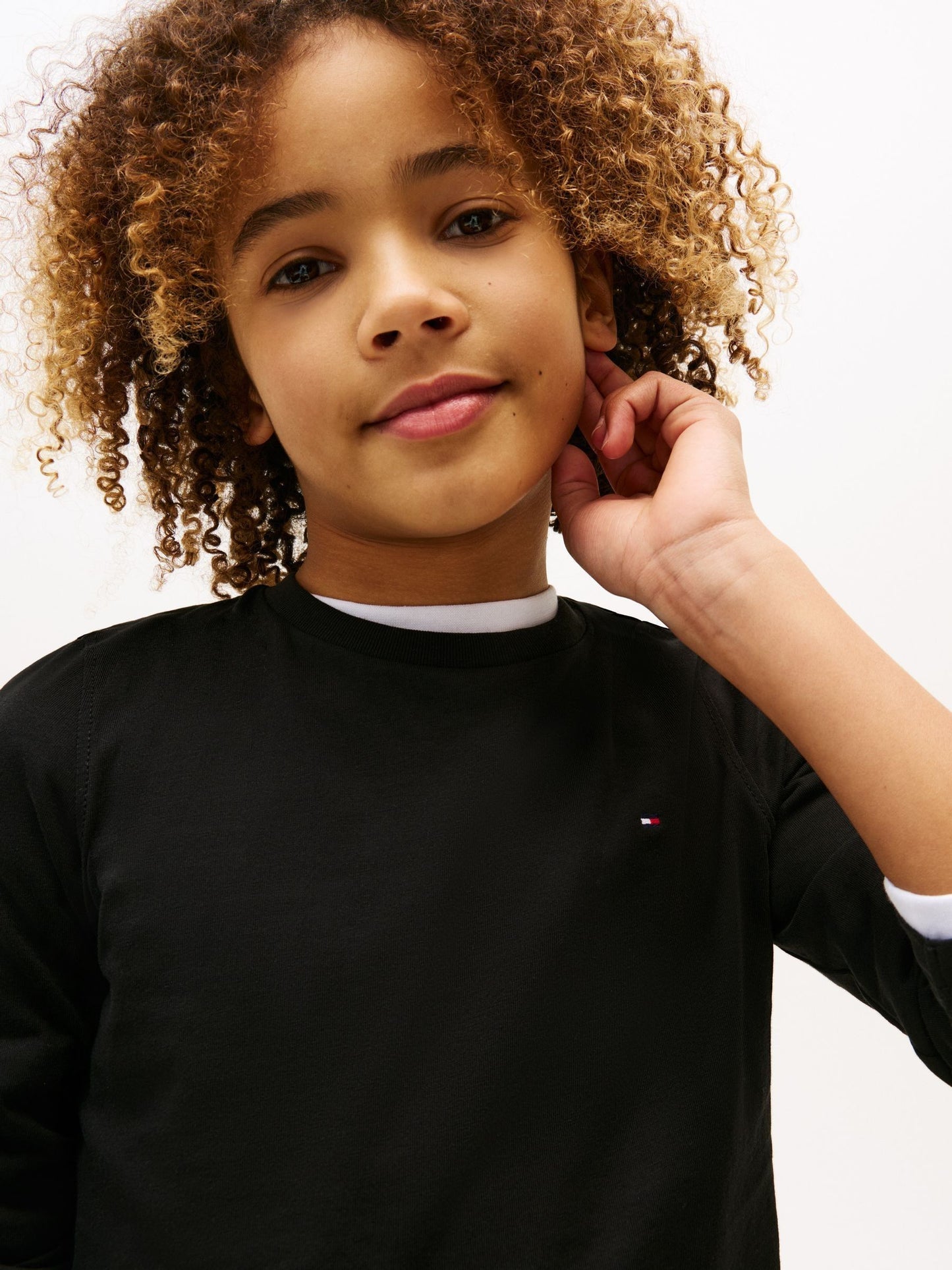 Tommy Hilfiger Black Basic Long Sleeve Top image 4