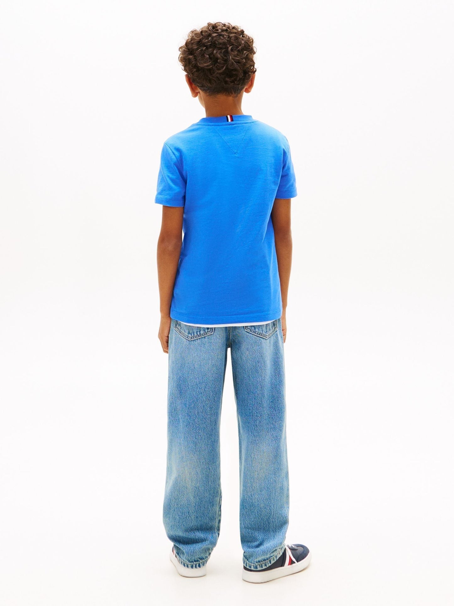 Tommy Hilfiger Blue Wavy Flag Jersey Crew Neck T-Shirt image 2