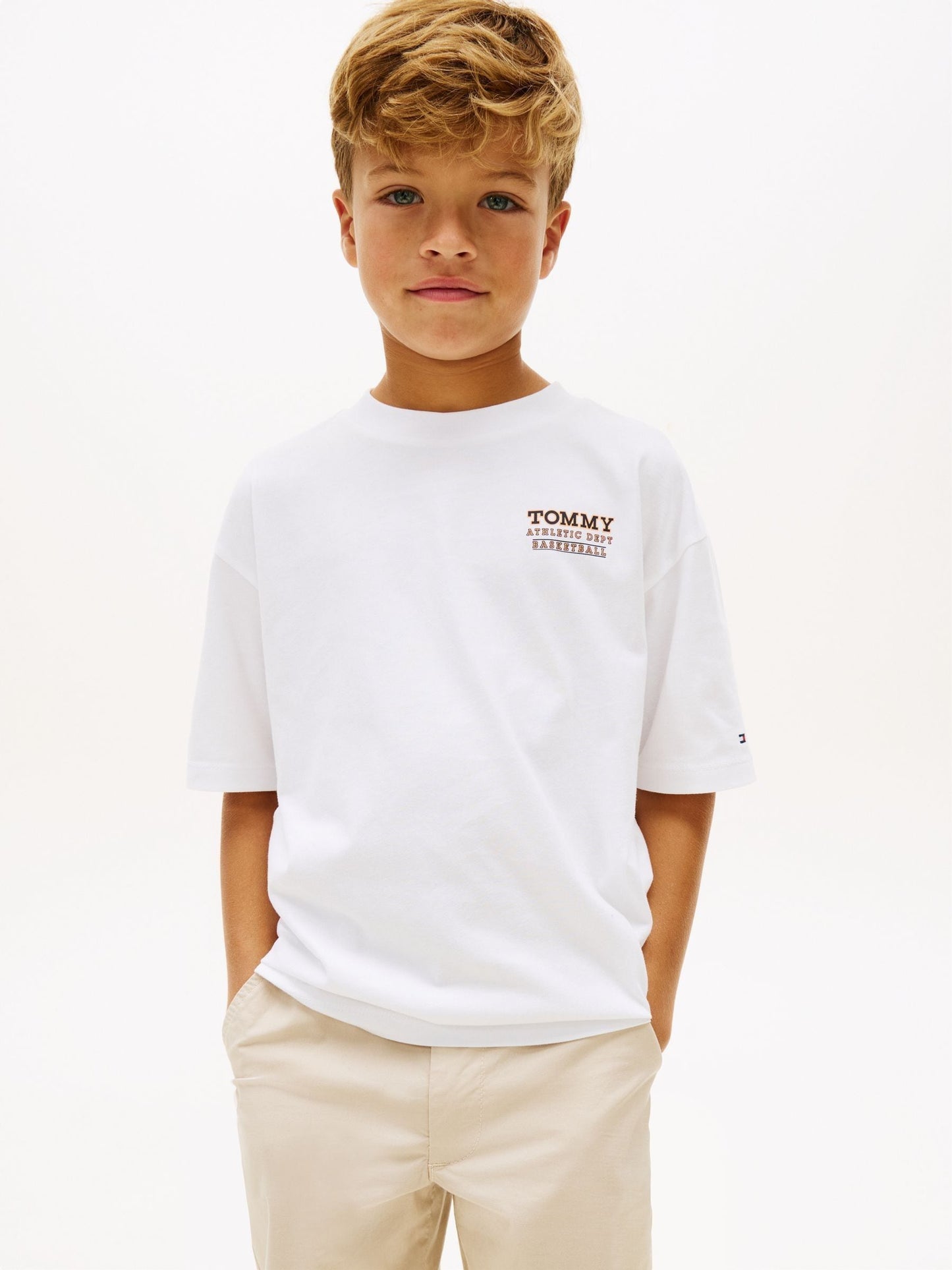 Tommy Hilfiger White Back Graphic Crew Neck T-Shirt image 1