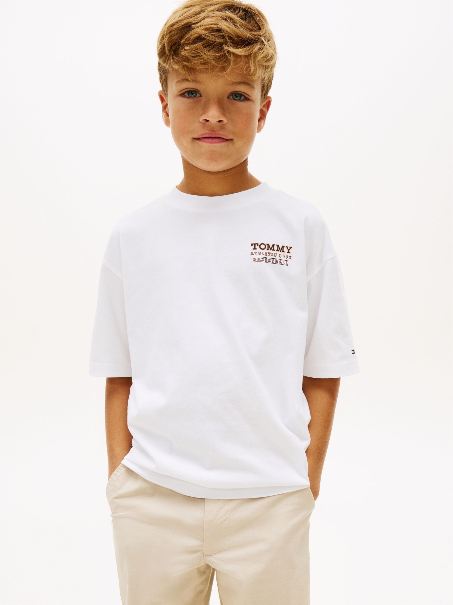 Tommy Hilfiger White Back Graphic Crew Neck T-Shirt image 1