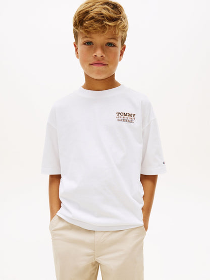 Tommy Hilfiger White Back Graphic Crew Neck T-Shirt image 1