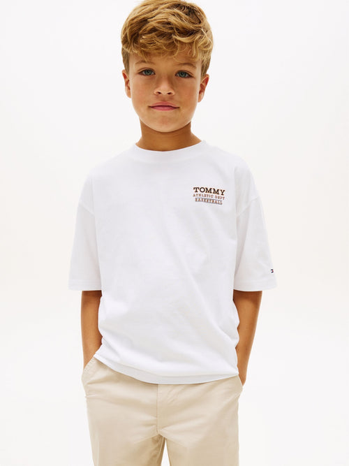 Tommy Hilfiger White Back Graphic Crew Neck T-Shirt image 1