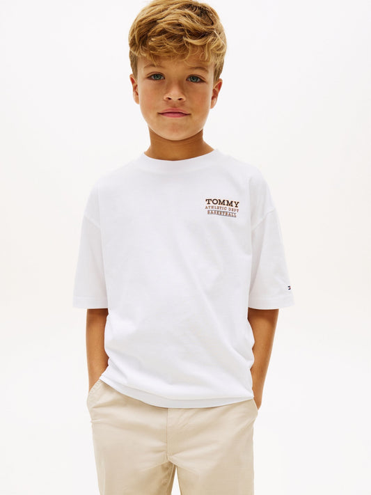 Tommy Hilfiger White Back Graphic Crew Neck T-Shirt image 1