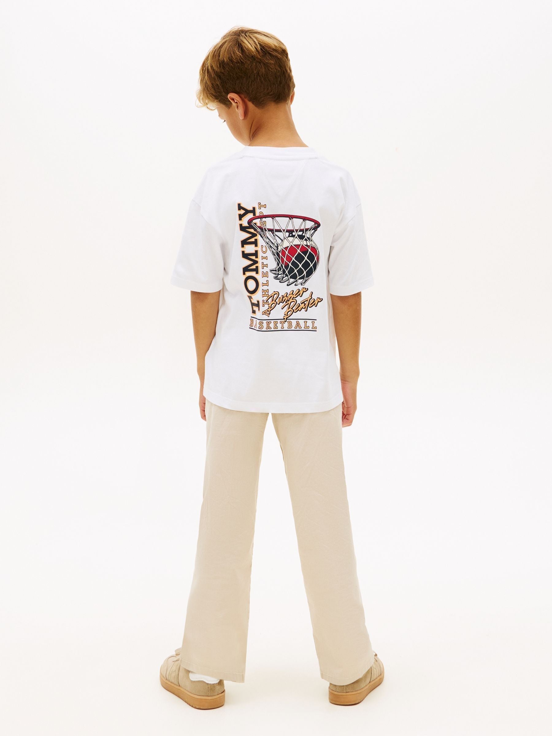 Tommy Hilfiger White Back Graphic Crew Neck T-Shirt image 2