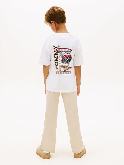 Tommy Hilfiger White Back Graphic Crew Neck T-Shirt image 2