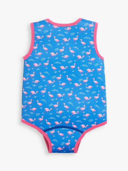 JoJo Maman Bébé Blue Flamingo Print Baby Wetsuit image 2