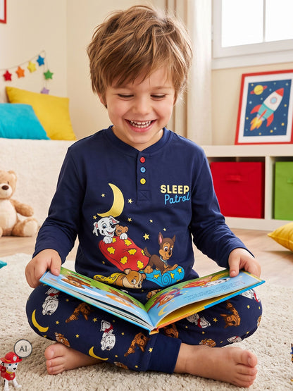 Character Blue Paw Patrol Sleep Button Collar Pyjamas - image 5