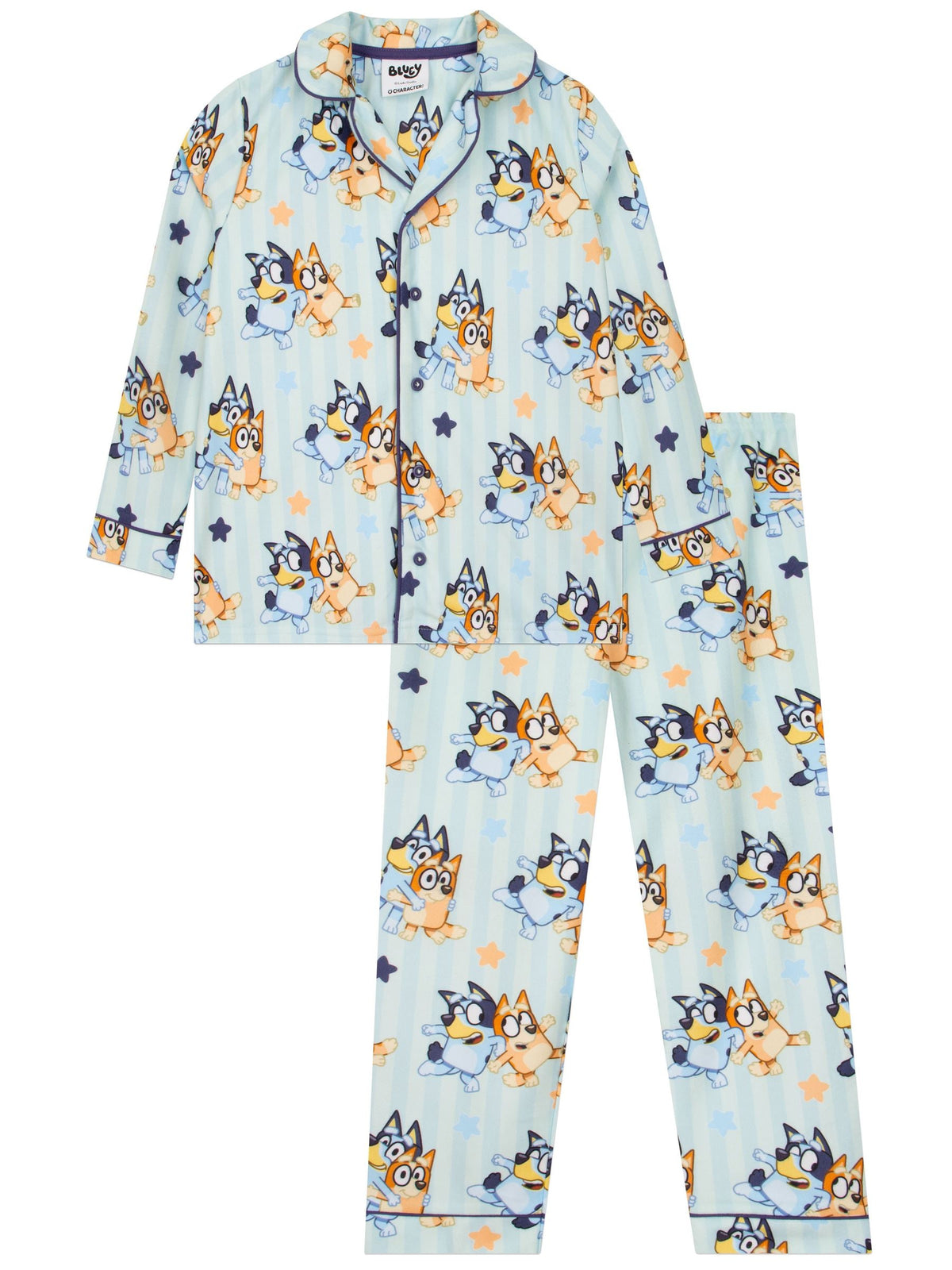 Character Blue Bluey And Bingo Button Up Pyjamas - image 1
