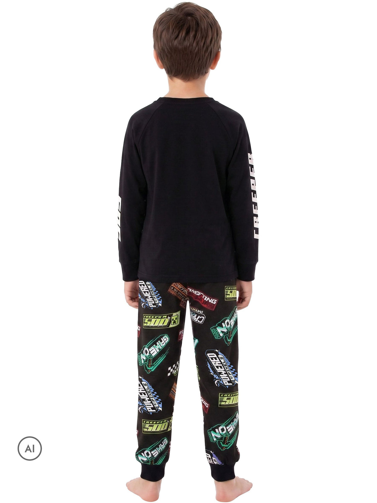 Character Black Minecraft Racing Sports Club Pyjamas - image 5