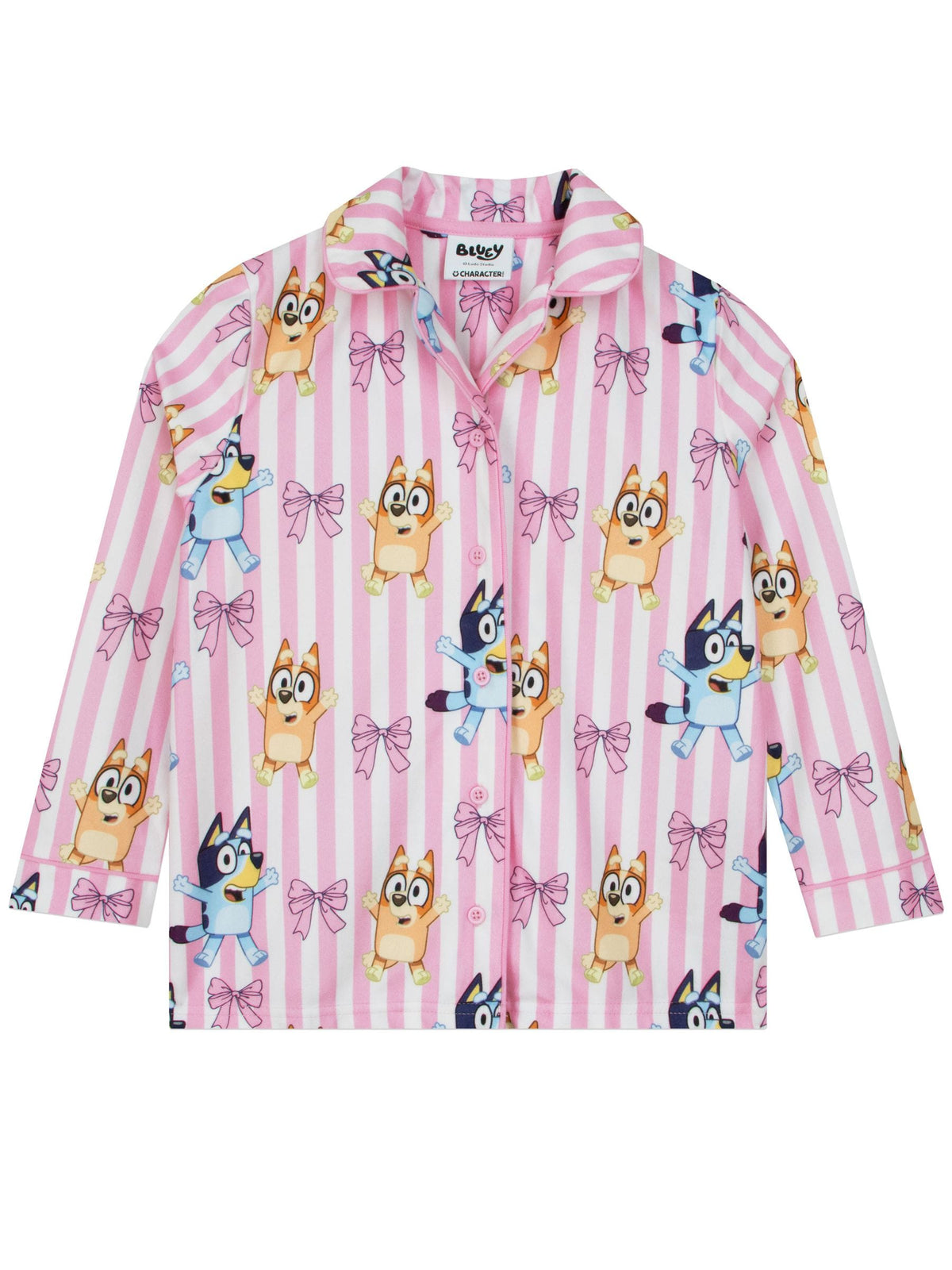 Character Pink Bluey And Bingo Button Up Pyjamas - image 2