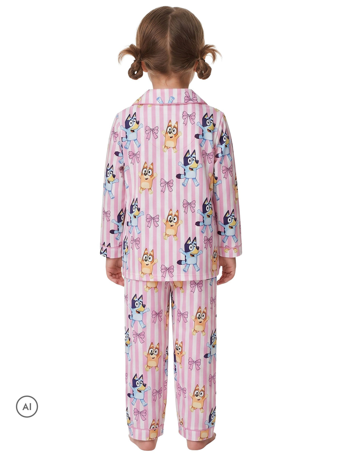 Character Pink Bluey And Bingo Button Up Pyjamas - image 5
