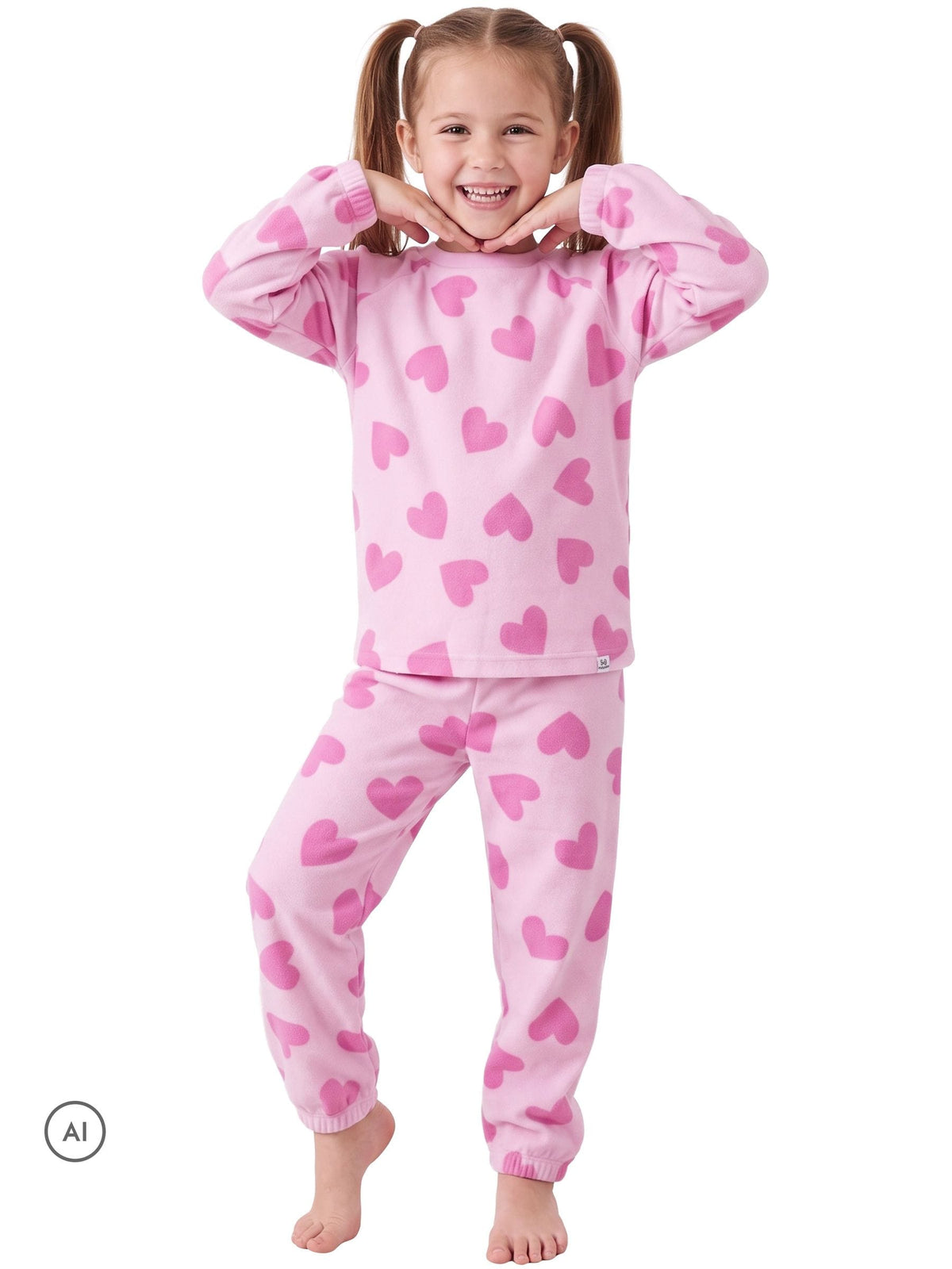 Harry Bear Pink Heart Fleece Pyjamas - image 5