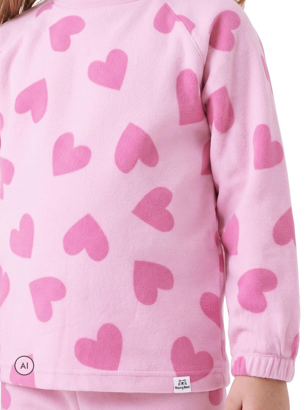 Harry Bear Pink Heart Fleece Pyjamas - image 7
