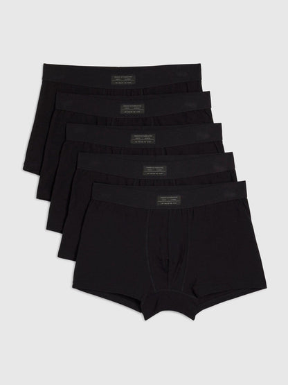 Dsiney Kidz - River Island Black Woven Waistband Trunks 5 Pack image 1
