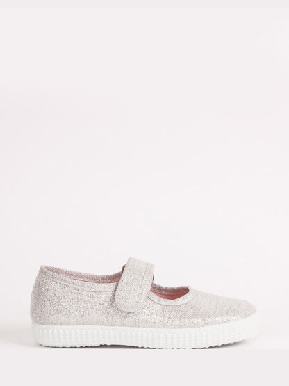 Silver Martha Canvas Shoes image 1