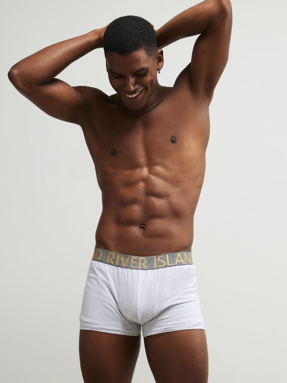 Dsiney Kidz - River Island Grey Metallic Waistband Trunks 5 Pack image 3
