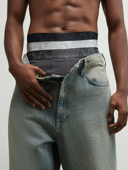 Dsiney Kidz - River Island Grey RXR Waistband Trunks 5 Pack image 3
