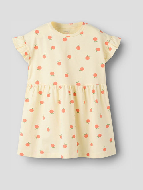 Dsiney Kidz - Name It Yellow Peach Print Short Sleeve Dress image 1