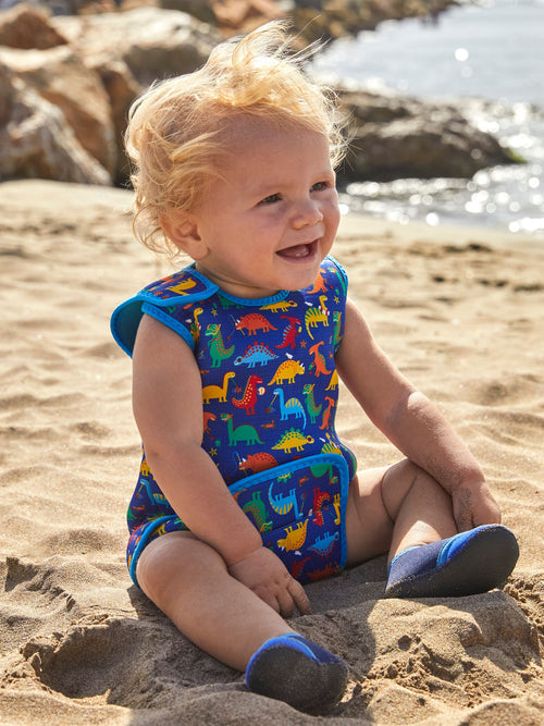 JoJo Maman Bébé Blue Dino Print Baby Wetsuit image 1