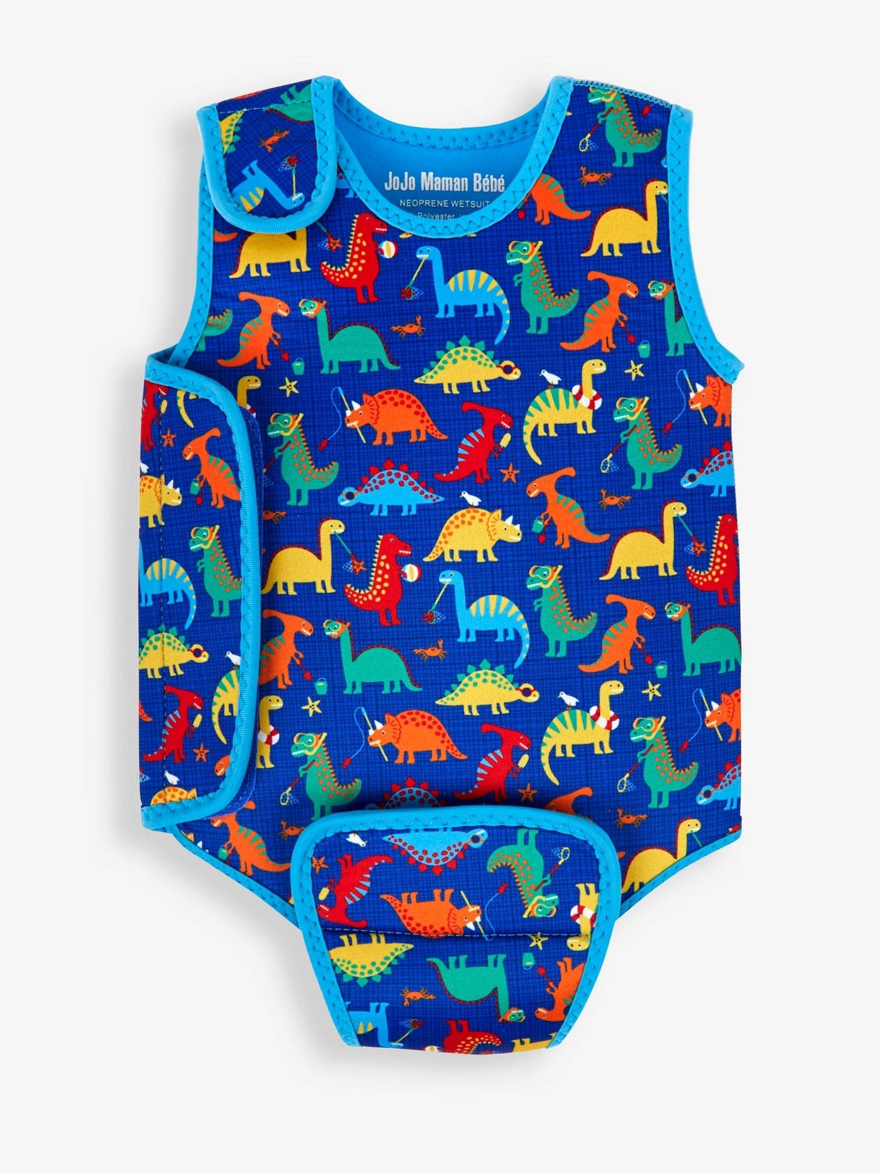 JoJo Maman Bébé Blue Dino Print Baby Wetsuit image 3