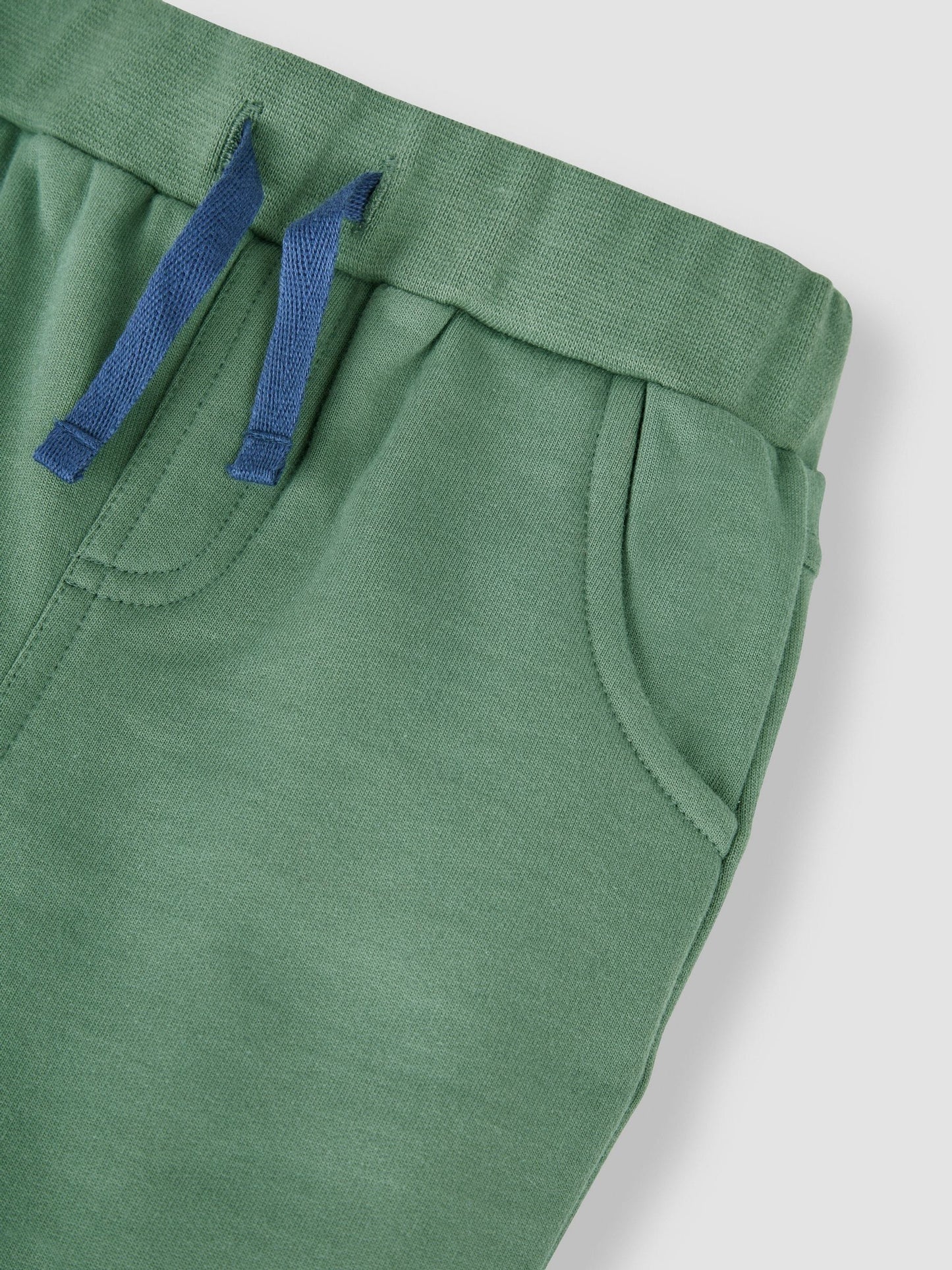 JoJo Maman Bébé Khaki Green & Blue 2-Pack Joggers image 4