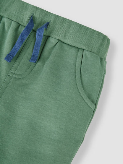 JoJo Maman Bébé Khaki Green & Blue 2-Pack Joggers image 4