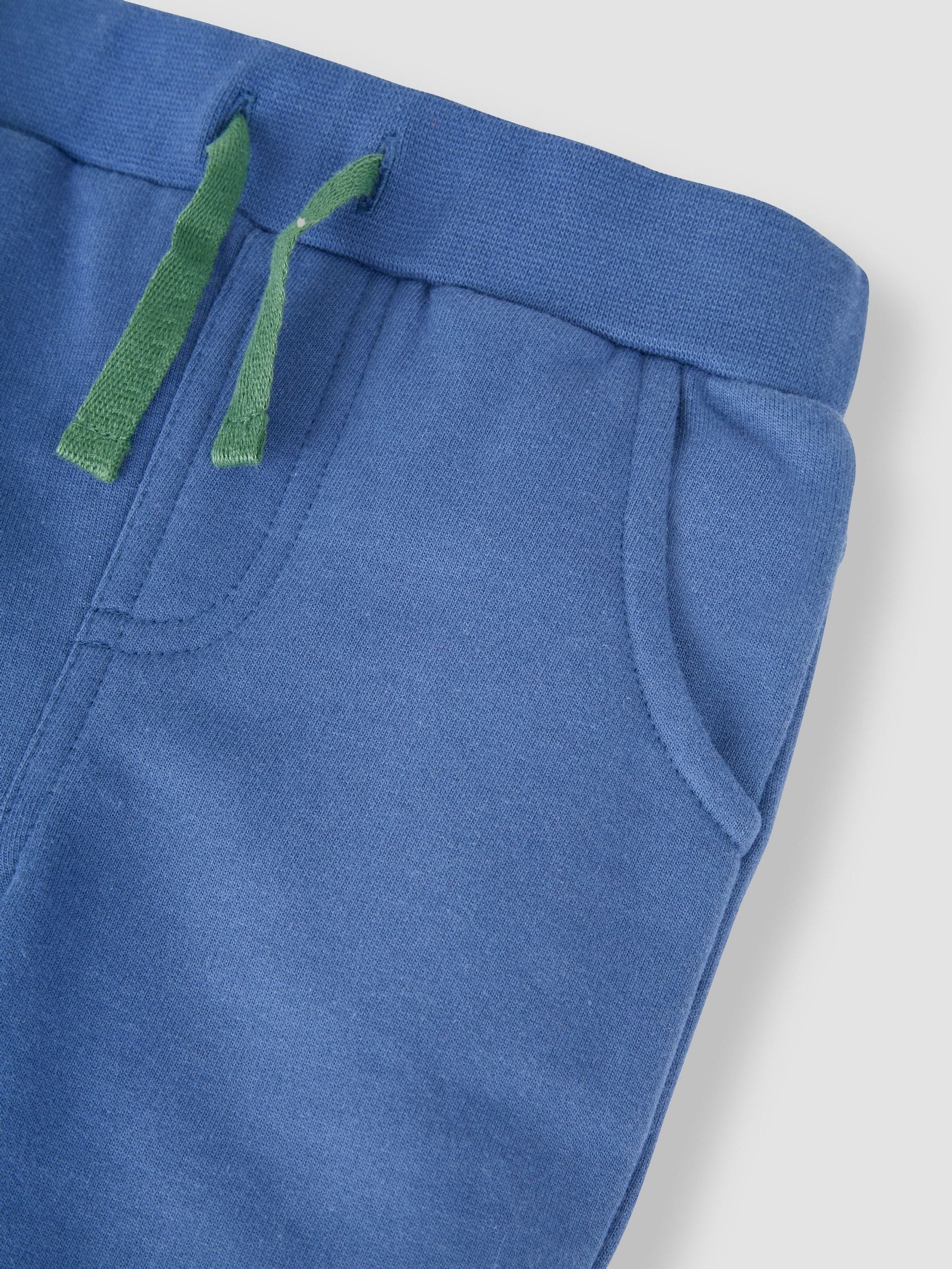 JoJo Maman Bébé Khaki Green & Blue 2-Pack Joggers image 5