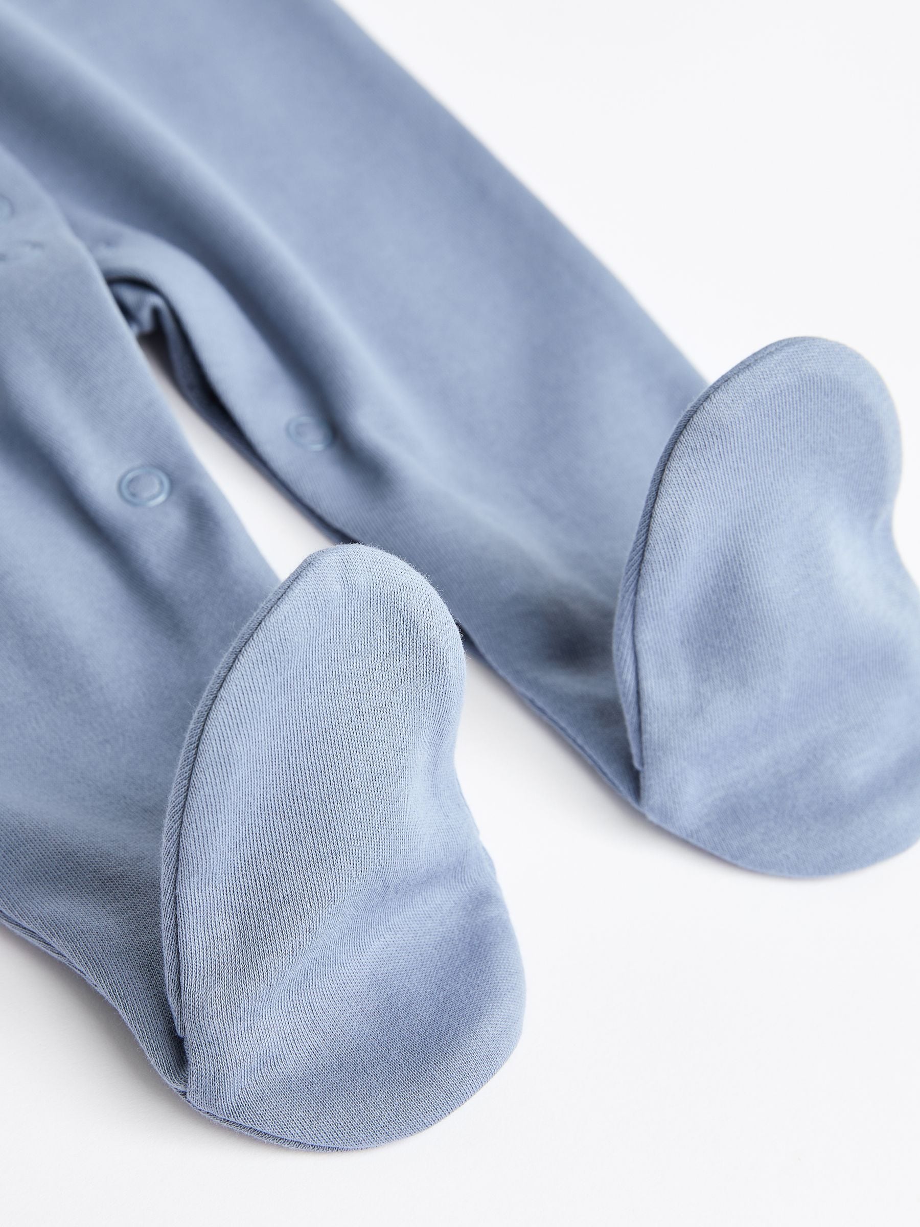Grey/Blue 3 Pack Baby Sleepsuits (0-2yrs) image 5