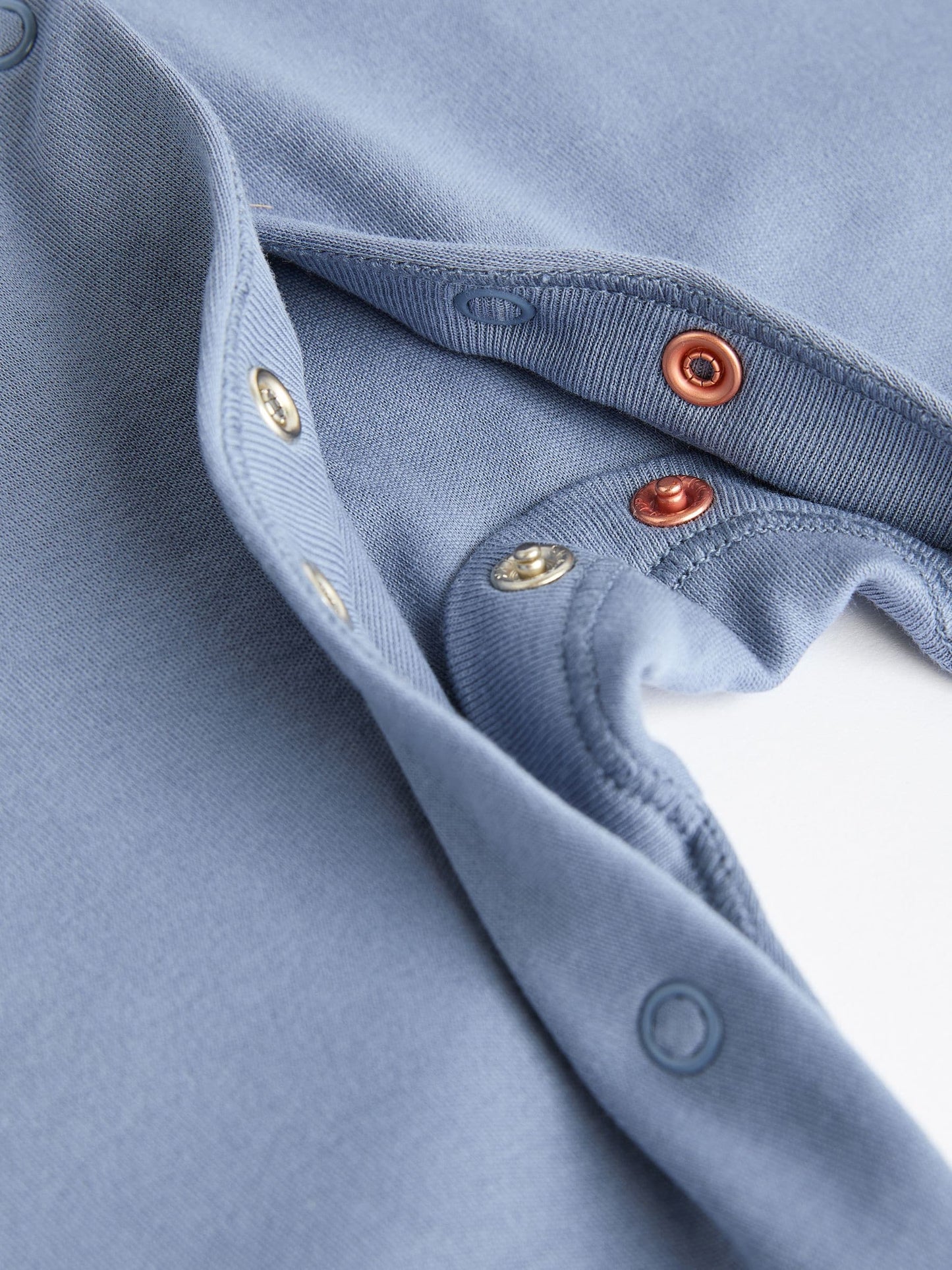 Grey/Blue 3 Pack Baby Sleepsuits (0-2yrs) image 7