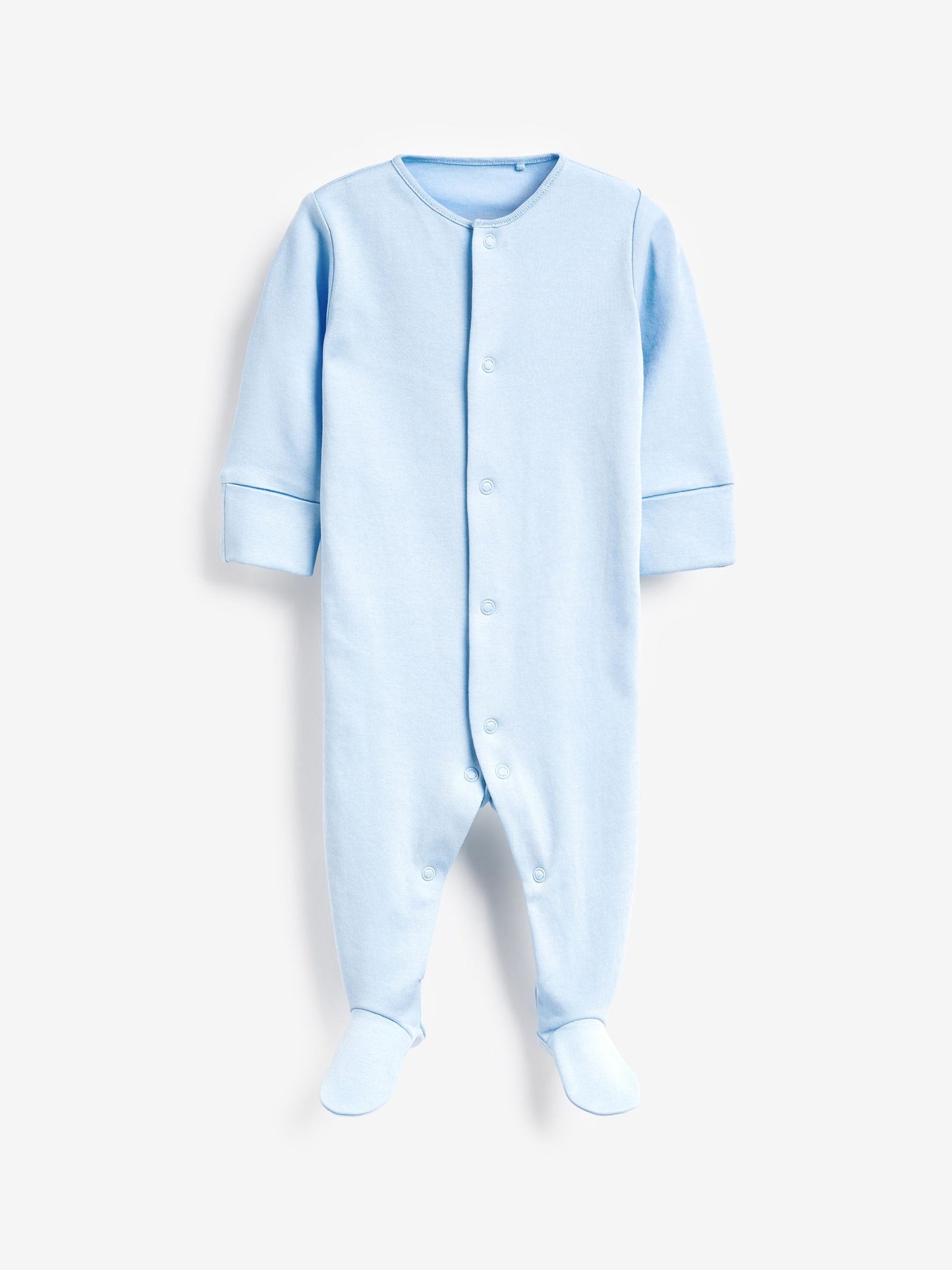 Blue/White 5 Pack Baby Sleepsuits (0-2yrs)