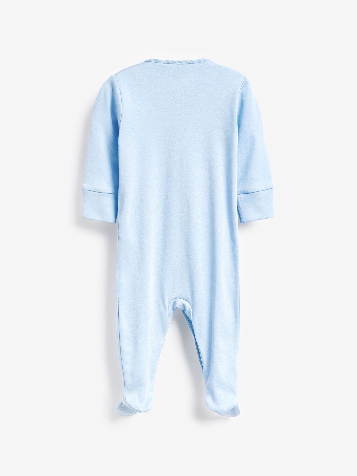 Blue/White 5 Pack Baby Sleepsuits (0-2yrs)