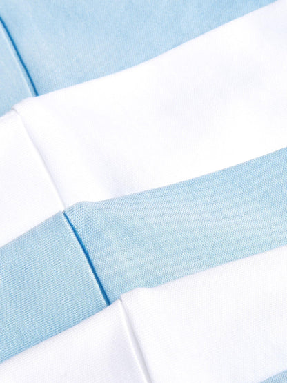 Blue/White 5 Pack Baby Sleepsuits (0-2yrs)