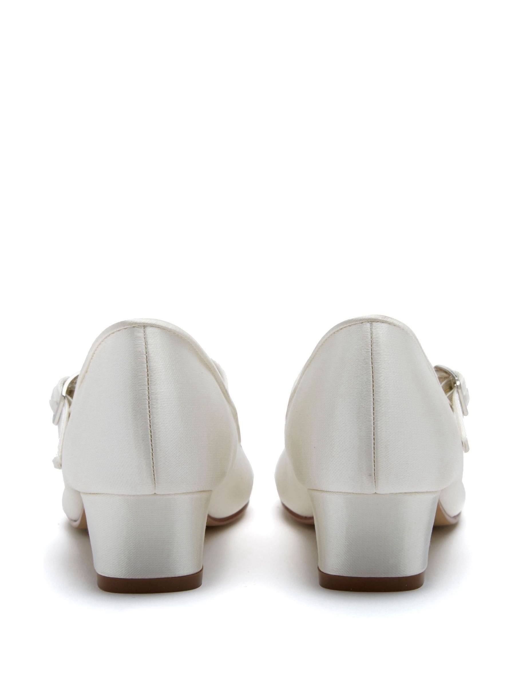 Rainbow Club Cream Kids Verity Satin Bridesmaid Shoes image 4