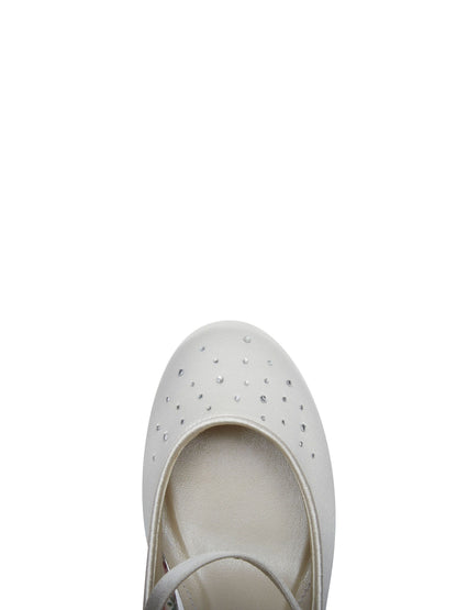 Rainbow Club Cream Kids Verity Satin Bridesmaid Shoes image 5