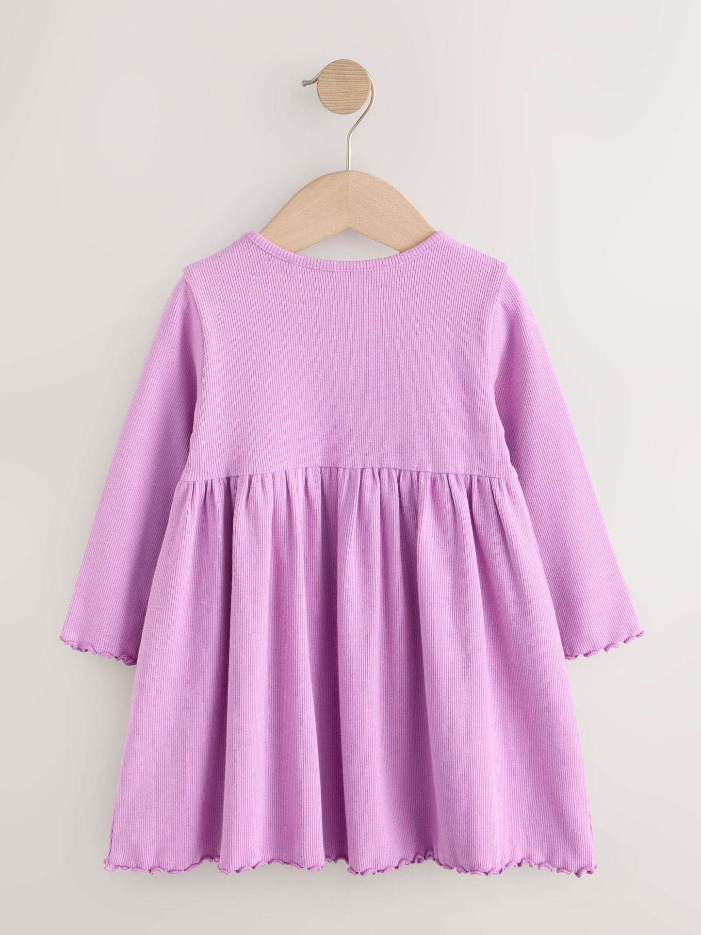 Dsiney Kidz - Lilac Bunny Embroidery Long Sleeve Ribbed Dress (3mths-7yrs) image 6