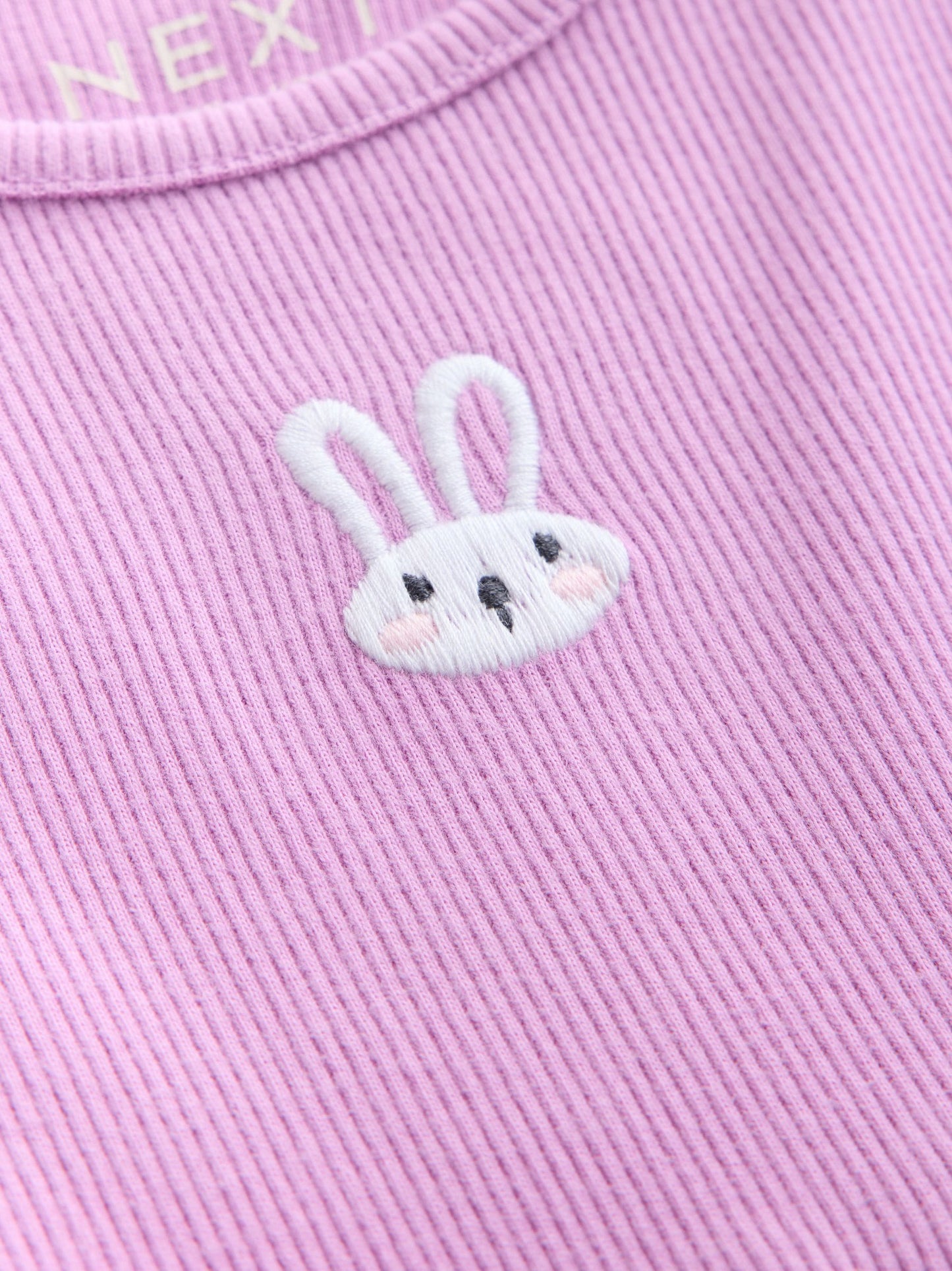 Dsiney Kidz - Lilac Bunny Embroidery Long Sleeve Ribbed Dress (3mths-7yrs) image 7