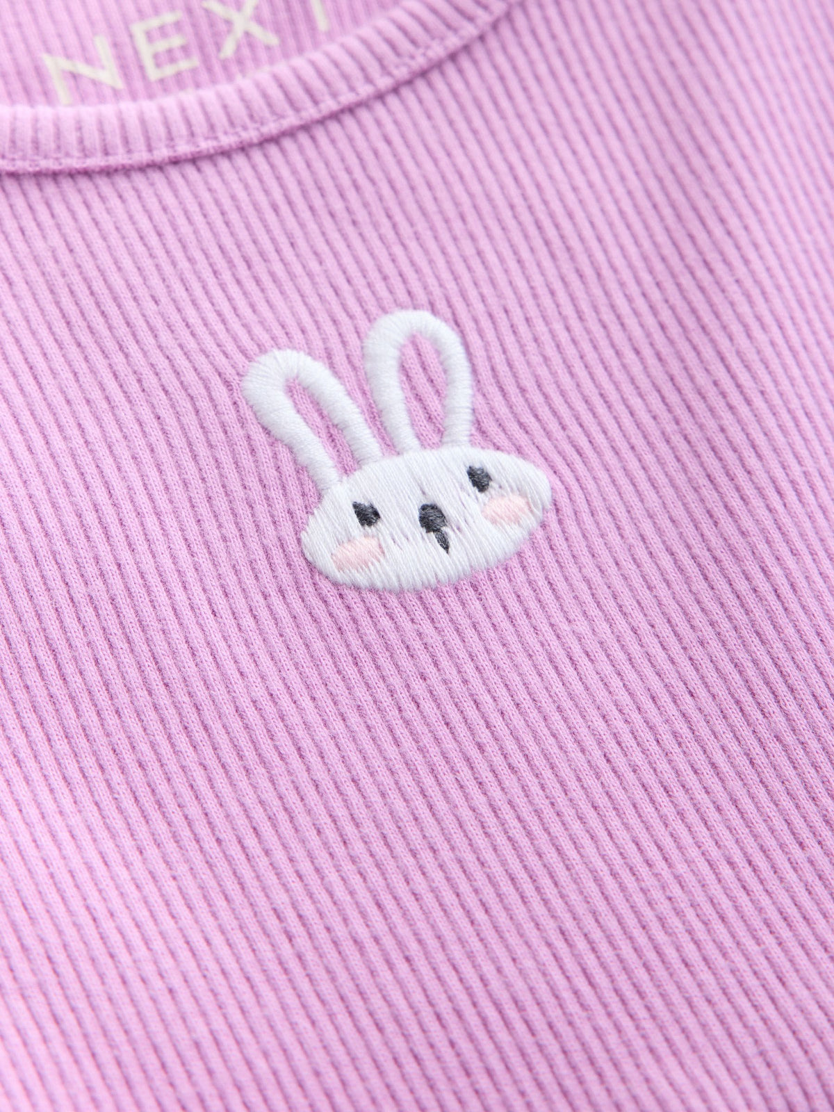 Dsiney Kidz - Lilac Bunny Embroidery Long Sleeve Ribbed Dress (3mths-7yrs) image 7