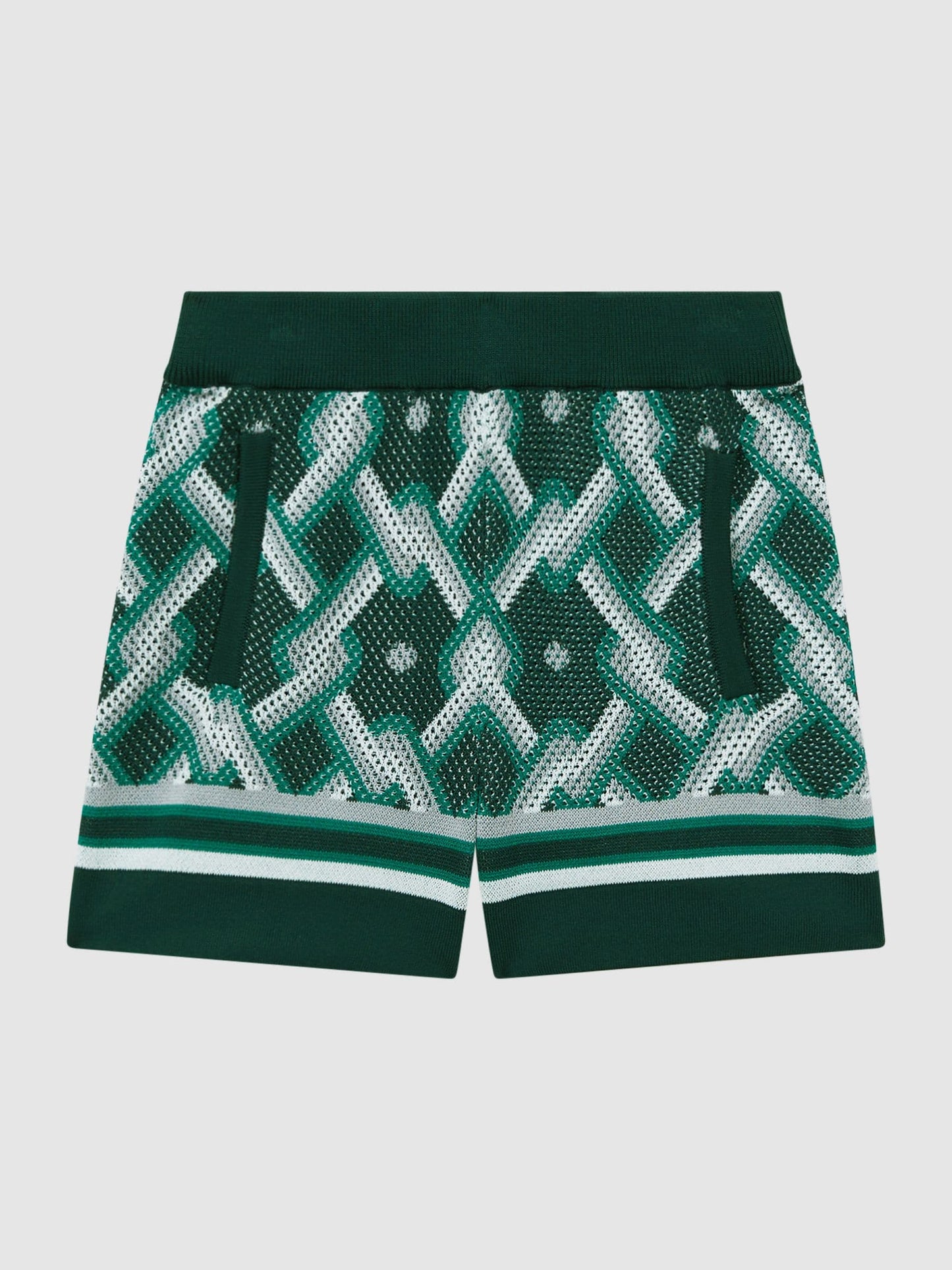 Dsiney Kidz - Reiss Green Multi Jack 3-9 yrs Knitted Elasticated Waistband Shorts image 2