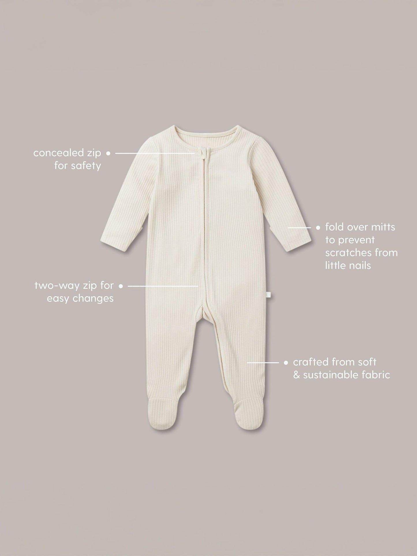 MORI Blue Stretch Supersoft 2 Way Zip Sleepsuit image 7