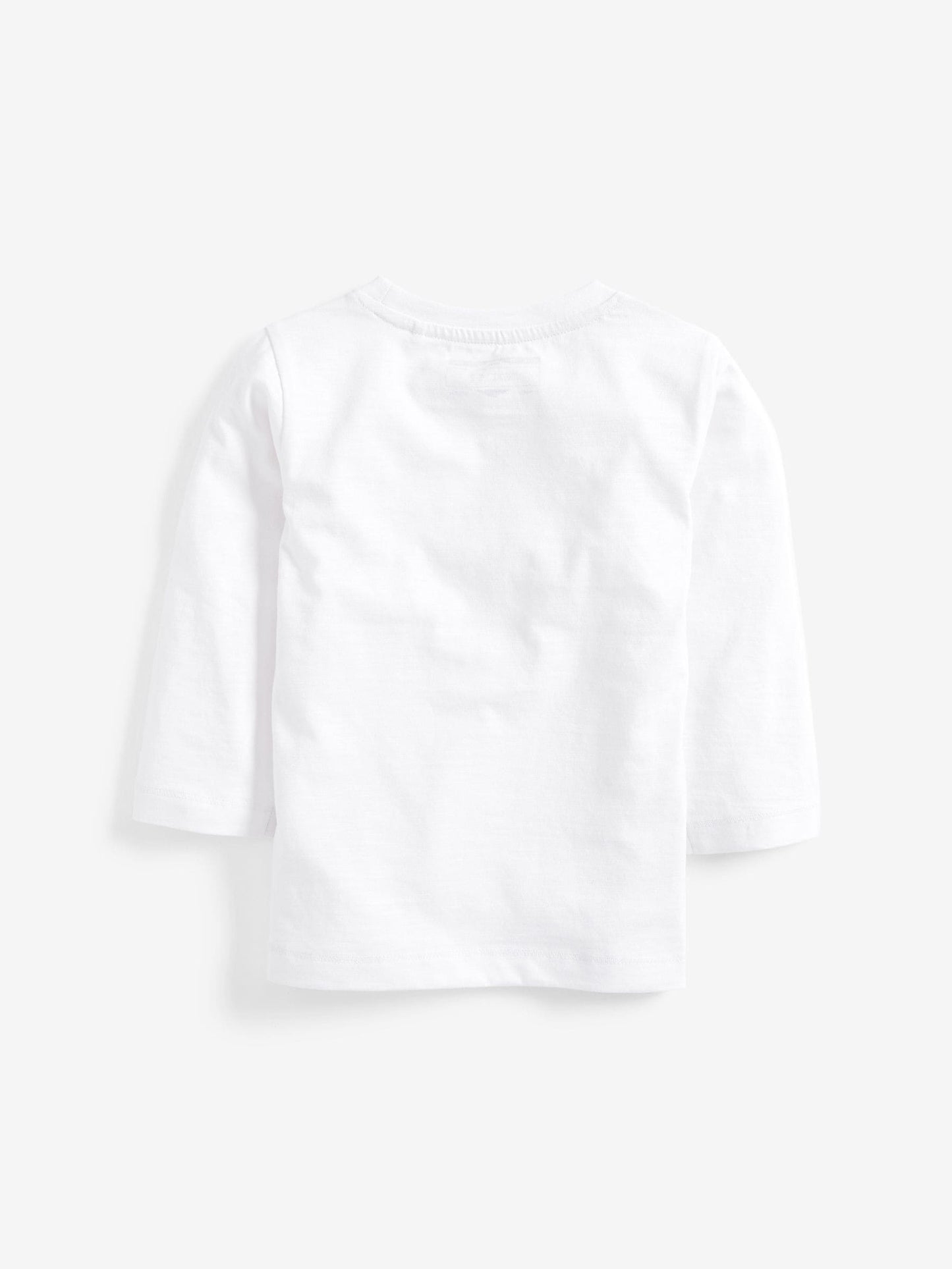 White Long Sleeve Plain T-Shirt (3mths-7yrs) image 2