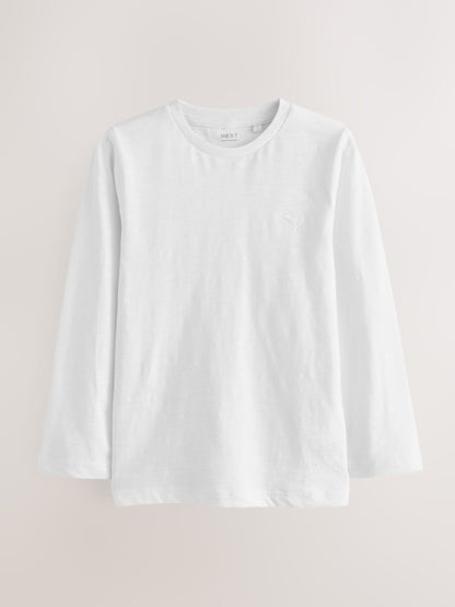 White Long Sleeve Plain T-Shirt (3mths-7yrs) image 4