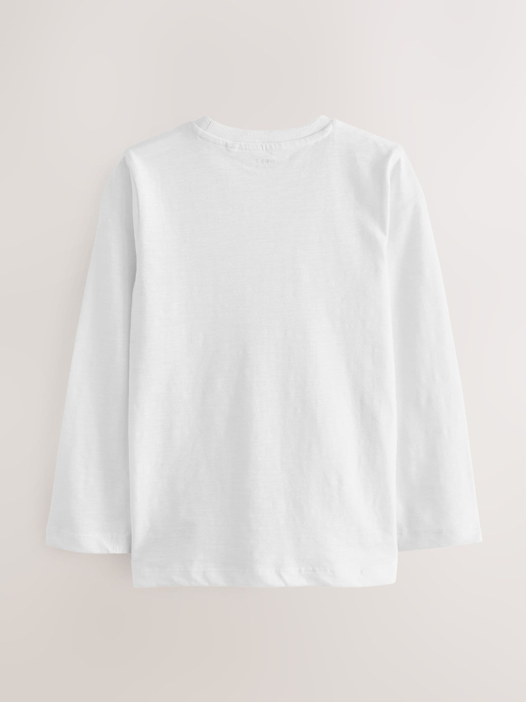 White Long Sleeve Plain T-Shirt (3mths-7yrs) image 5