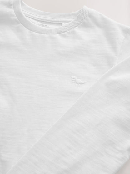 White Long Sleeve Plain T-Shirt (3mths-7yrs) image 6